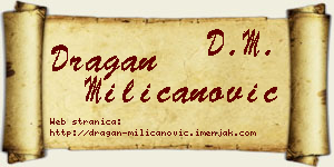 Dragan Milicanović vizit kartica